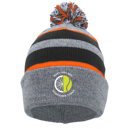 MFB Tennis KNIT FOLD OVER POM-POM BEANIE - Image 2