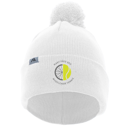 MFB Tennis KNIT FOLD OVER POM-POM BEANIE - Image 5