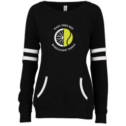 Alternative view of MFB Tennis Ladies Varsity Fleece Crew Neck Pullover
