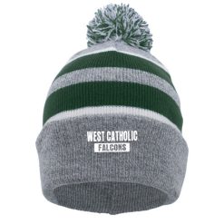 West Catholic KNIT FOLD OVER POM-POM BEANIE