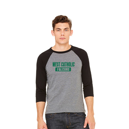 West Catholic Unisex 3/4 Sleeve Baseball Tee - Image 33