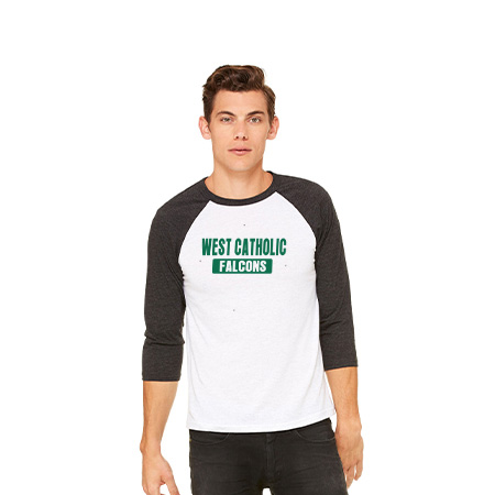 West Catholic Unisex 3/4 Sleeve Baseball Tee - Image 22