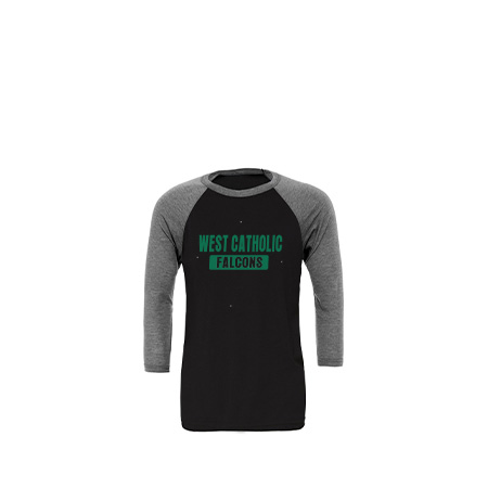 West Catholic Unisex 3/4 Sleeve Baseball Tee - Image 17