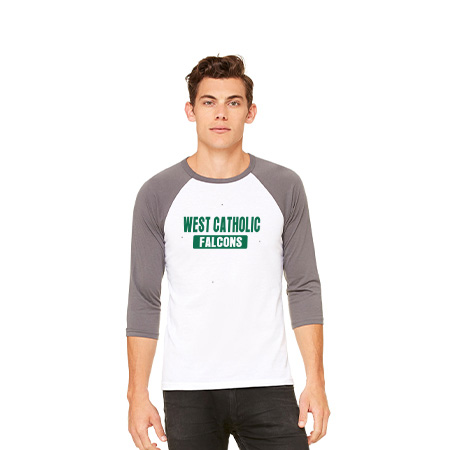 West Catholic Unisex 3/4 Sleeve Baseball Tee - Image 18