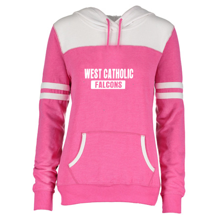 West Catholic Ladies Varsity Fleece Pullover Hood - Image 5