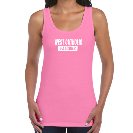 West Catholic Ladies Soft Style Tank Top - Image 12