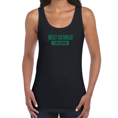 West Catholic Ladies Soft Style Tank Top - Image 5