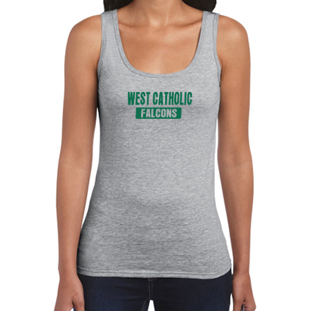 West Catholic Ladies Soft Style Tank Top - Image 10