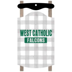 West Catholic Sled Ornament