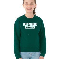 Alternative view of West Catholic Youth Youth Crew Sweatshirt