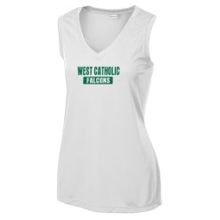 Alternative view of West Catholic Ladies Ladies Sleeveless PosiCharge® Competitor™ V-Neck Tee