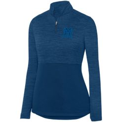 Alternative view of Mona Shores   Ladies Shadow Tonal Heather ¼ Zip Pullover