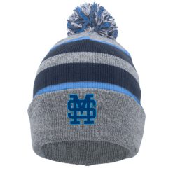 Mona Shores   KNIT FOLD OVER POM-POM BEANIE