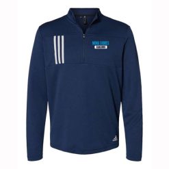 Alternative view of Mona Shores   Adult Adidas 3-Stripes Double Knit Quarter-Zip Pullover