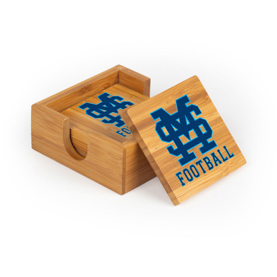 Mona Shores Square Bamboo Coaster Set of 4 with holder - Image 6