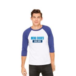 Alternative view of Mona Shores   Unisex 3/4 Sleeve Baseball Tee