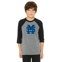 Alternative view of Mona Shores   Youth Youth 3/4 Sleeve Baseball Tee
