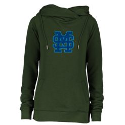 Mona Shores   Ladies Classic Fleece Funnel Neck Pullover Hood