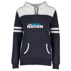 Alternative view of Mona Shores   Ladies Varsity Fleece Pullover Hood