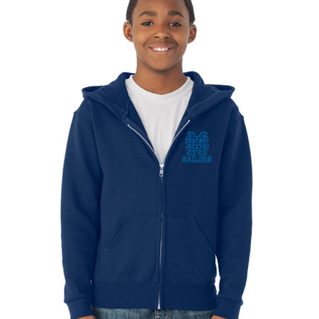 Mona Shores Youth Youth Full Zip Hoodie - Image 5