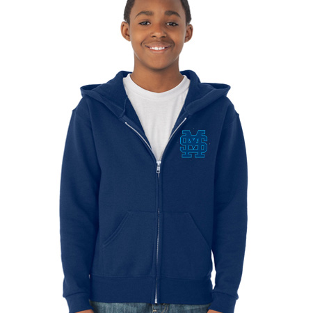 Mona Shores Youth Youth Full Zip Hoodie - Image 6