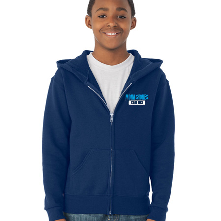 Mona Shores Youth Youth Full Zip Hoodie - Image 4