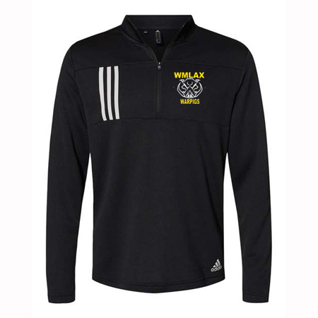 WMLAX Adult Adidas 3-Stripes Double Knit Quarter-Zip Pullover - Image 4