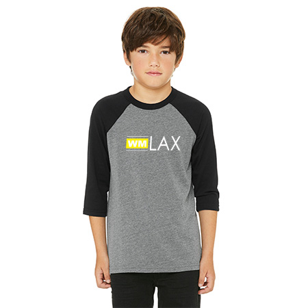 WMLAX Youth Youth 3/4 Sleeve Baseball Tee - Image 6