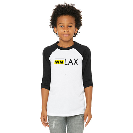 WMLAX Youth Youth 3/4 Sleeve Baseball Tee - Image 4