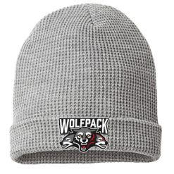 Alternative view of Wolf Pack Hockey Waffle Cuff Beanie