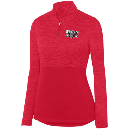 Wolf Pack Hockey Ladies Shadow Tonal Heather ¼ Zip Pullover - Image 3