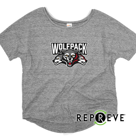Wolf Pack Hockey Ladies Triblend Flowy Tee - Image 6
