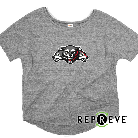 Wolf Pack Hockey Ladies Triblend Flowy Tee - Image 4