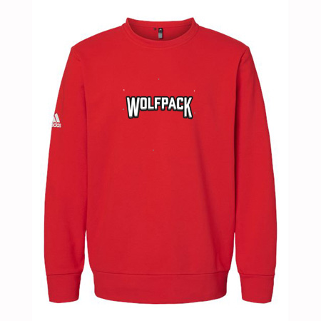 Wolf Pack Hockey Adidas Fleece Crewneck Sweatshirt - Image 3