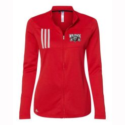 Alternative view of Wolf Pack Hockey Ladies Adidas 3-Stripes Double Knit Full Zip Pullover