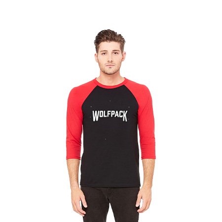 Wolf Pack Hockey Unisex 3/4 Sleeve Baseball Tee - Image 2