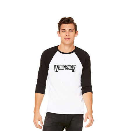 Wolf Pack Hockey Unisex 3/4 Sleeve Baseball Tee - Image 20