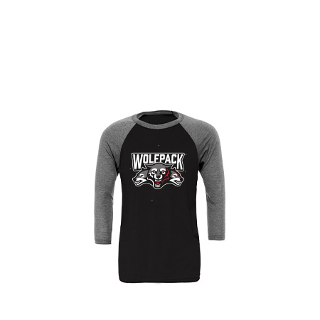 Wolf Pack Hockey Unisex 3/4 Sleeve Baseball Tee - Image 30