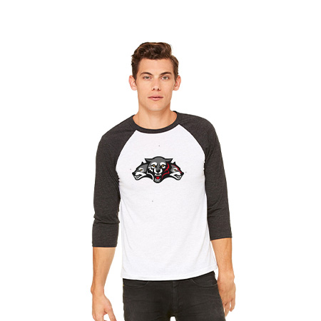 Wolf Pack Hockey Unisex 3/4 Sleeve Baseball Tee - Image 37