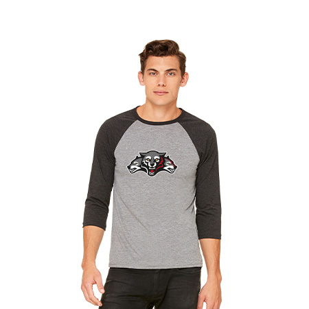 Wolf Pack Hockey Unisex 3/4 Sleeve Baseball Tee - Image 16