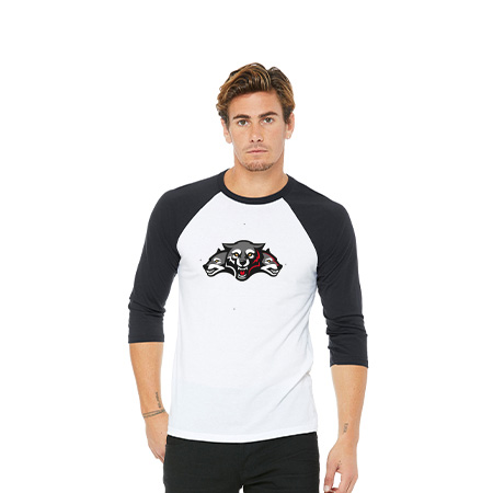 Wolf Pack Hockey Unisex 3/4 Sleeve Baseball Tee - Image 29