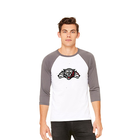 Wolf Pack Hockey Unisex 3/4 Sleeve Baseball Tee - Image 34