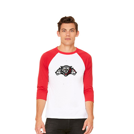 Wolf Pack Hockey Unisex 3/4 Sleeve Baseball Tee - Image 8