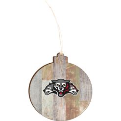 Alternative view of Wolf Pack Hockey Light 4.18 X 3.86 Faux Wood Ornament
