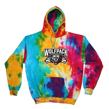 Wolf Pack Hockey Youth Youth Tie Dye Fleece Pullover - Image 9