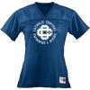 CC Women's Swim & Dive Ladies Junior Fit Replica Football Tee
