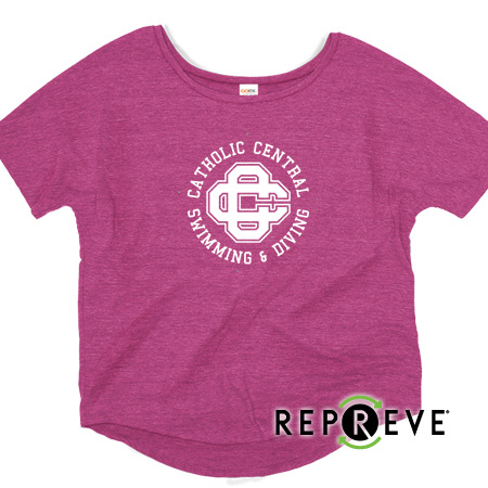 CC Women's Swim & Dive Ladies Triblend Flowy Tee - Image 6
