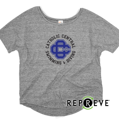 CC Women's Swim & Dive Ladies Triblend Flowy Tee - Image 4