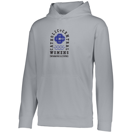 CC Women's Swim & Dive Youth YOUTH WICKING FLEECE HOODIE - Image 9