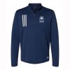 CC Women's Swim & Dive Adult Adidas 3-Stripes Double Knit Quarter-Zip Pullover